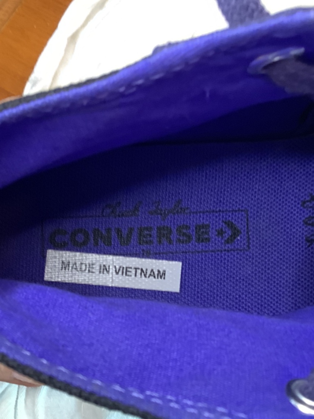 EUC Converse Allstar Chuck Taylor hi-top waterproof unisex M-5, W-7 blue black - Picture 13 of 14